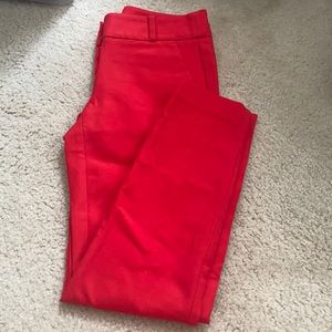 LOFT Red Skinny Pants
